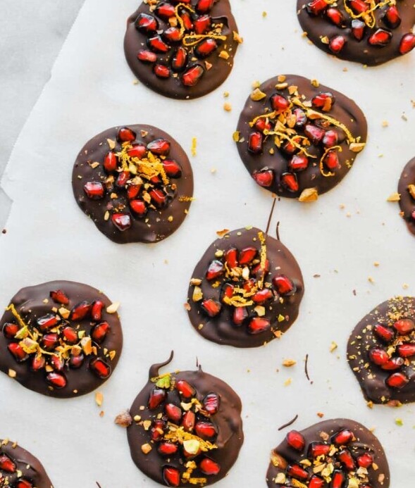 chocolate pomegranate treats